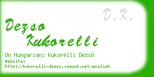 dezso kukorelli business card