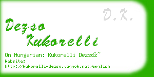 dezso kukorelli business card